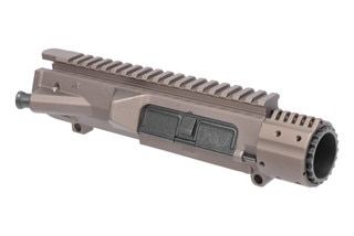 Aero Precision M5E1 Enhanced AR-15 Upper in Kodiak Brown with dust cover and forward assist